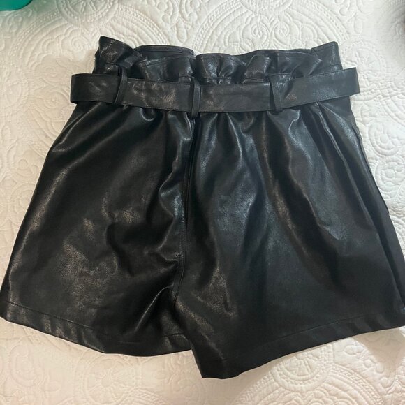 Francesca’s Collections Faux Vegan Leather Shorts - Picture 4 of 12